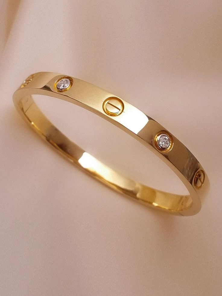 Luxury Screw Bangle Inspired Design | 18K Gold Plated Stainless Steel Bracelet
